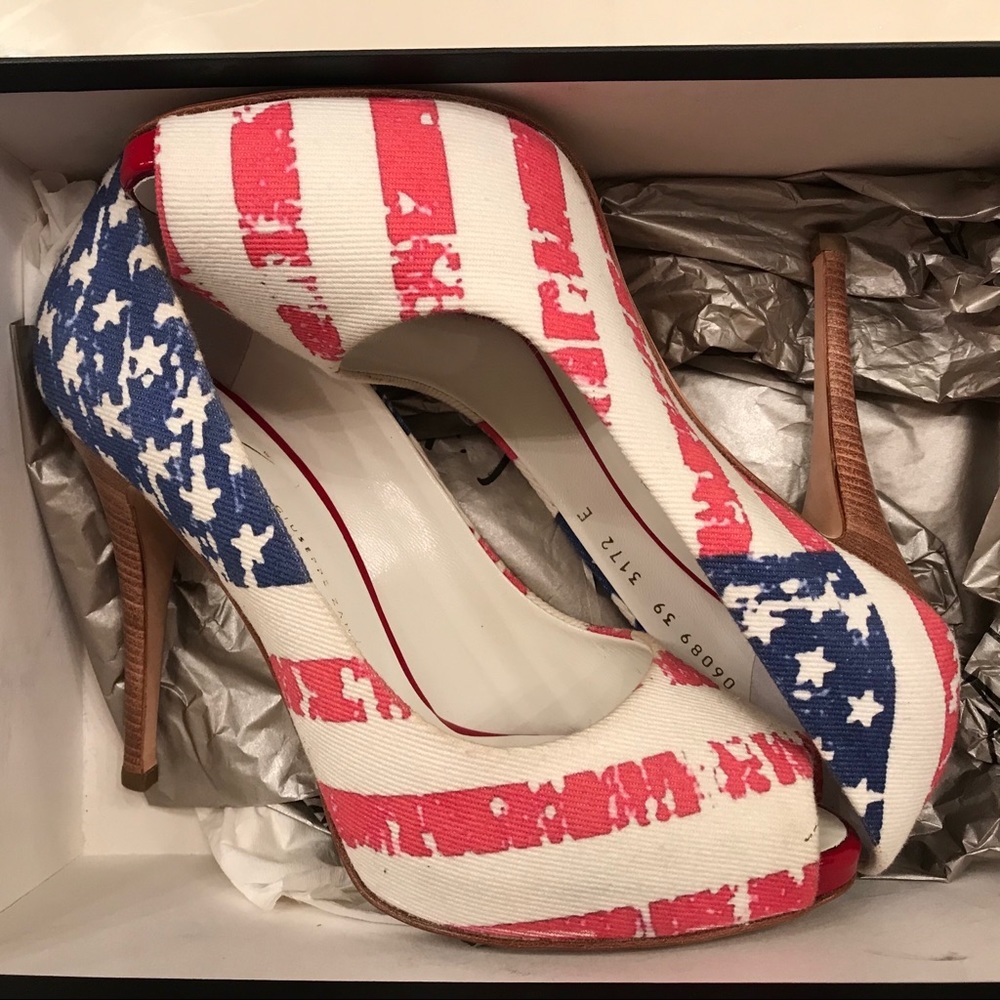 Giuseppe Zanotti American Flag Pumps